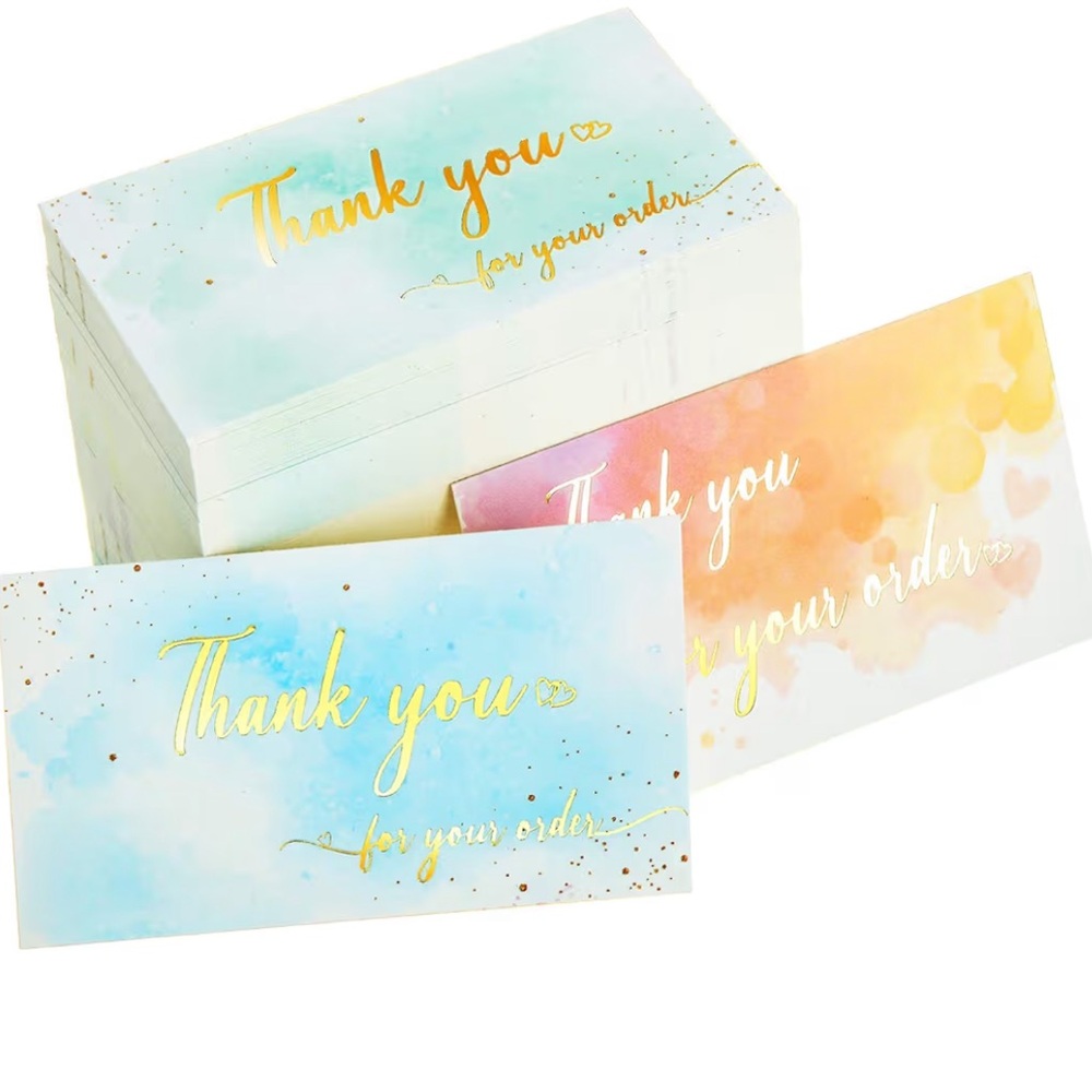 50ct- Assorted Watercolor Thank You cards